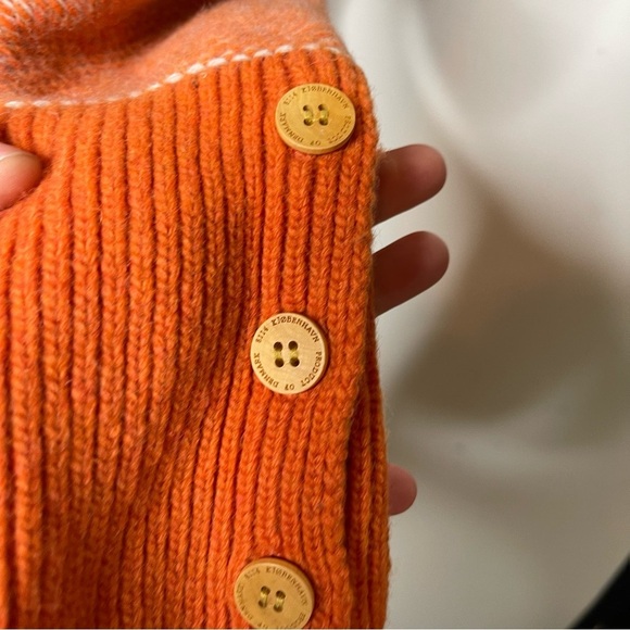 Han Kjøbenhavn of Denmark 100% lamb wool orange crewneck sweater pullover - Picture 8 of 8